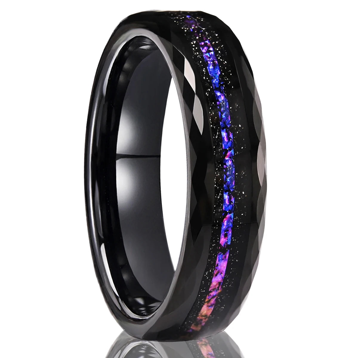 Anel de carboneto de tungstênio preto 8mm para homem anillos bague homme pareja de compromiso joias da moda alianças de casamento anéis de noivado