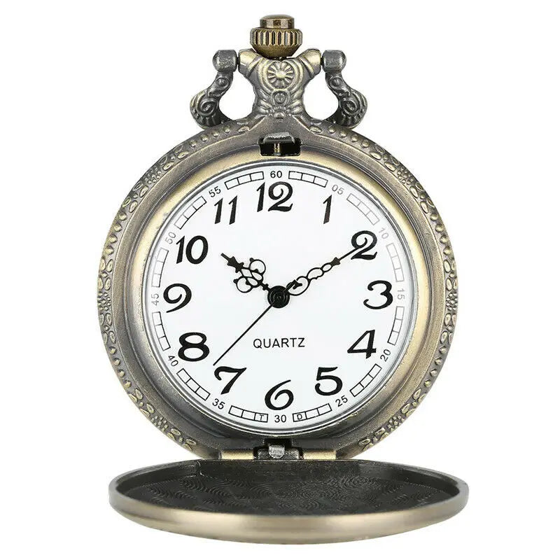 Retro B-29 aeronaves relógio de bolso de quartzo steampunk retro exército militar colar corrente relógio pingente presentes antigos para soldados