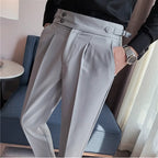Calça Social Masculina Slim Fit Cintura Alta