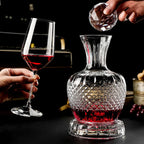 Decantador rotativo de cristal de ouro, copo de vinho luxuoso leve high-end, Gyro Decanter, 1500ml