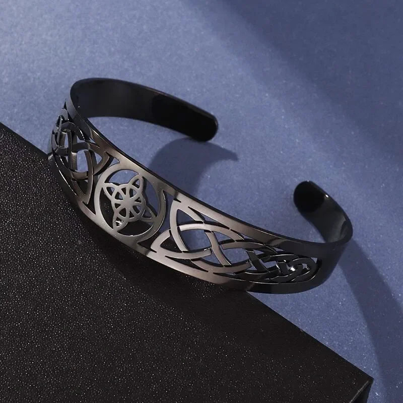 Pulseira de punho simples brilhante de dupla camada de aço inoxidável adequada para homens e mulheres pulseira de punho de duas cores joias de casal