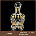 Decantador rotativo de cristal de ouro, copo de vinho luxuoso leve high-end, Gyro Decanter, 1500ml