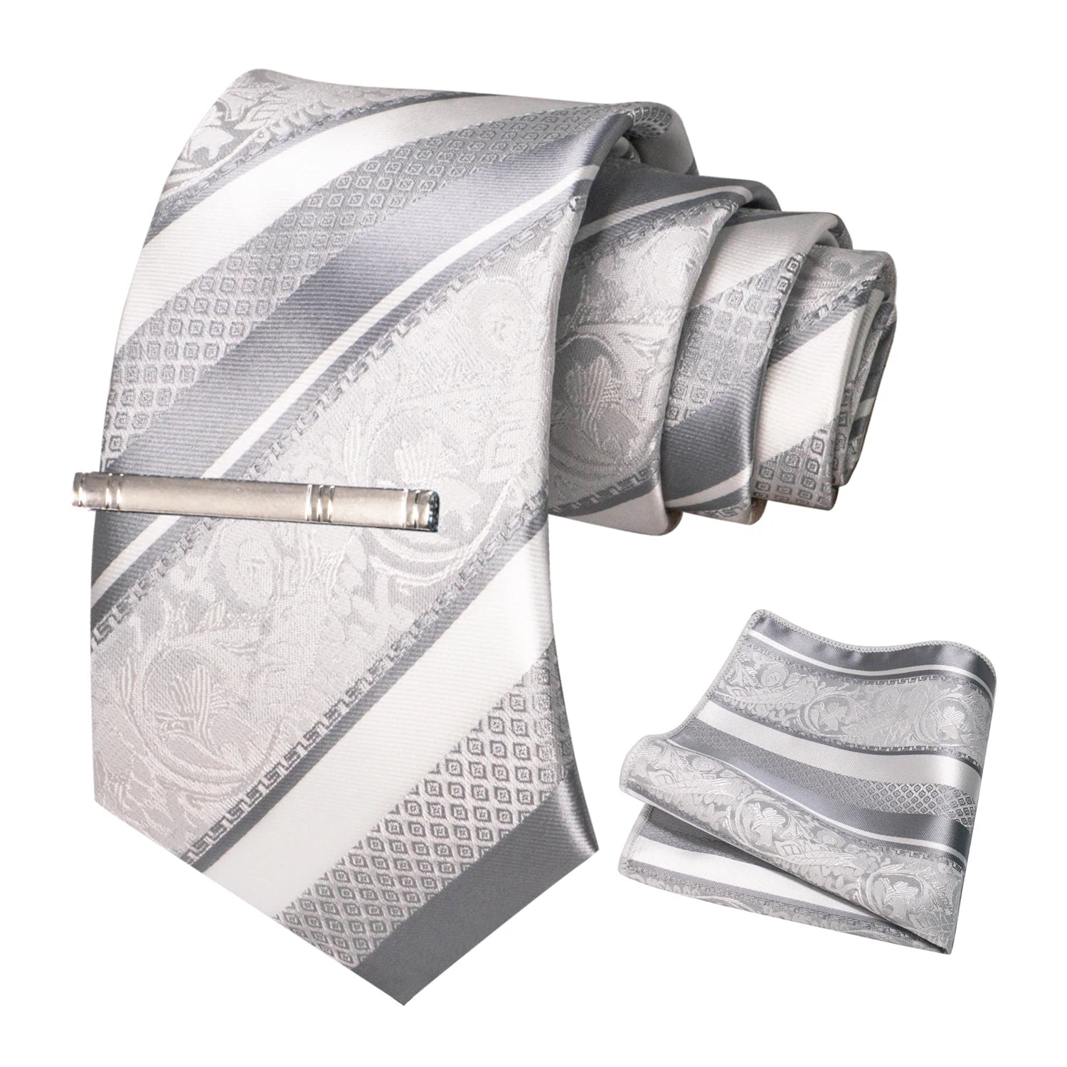 Clássico masculino floral gravata 8cm conjunto de gravata de seda bolso quadrado gravata clipe ternos de negócios acessórios noivo casamento cravat