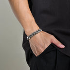Vnox-Pulseiras de Corrente Cubana para Homens e Mulheres, Aço Inoxidável Sólido, Pulseira Curb Link, Jóias, 6mm, 8mm, 10mm, 12mm