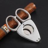 Cortador de charutos em aço inoxidável, portátil, com lâminas afiadas para charutos. Cortador especial para charutos cubanos, portátil