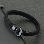 Moda masculina âncora pulseira dupla camada náutica braslet homme verão praia acessórios pulsera roja hombre macrame braclet