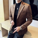 Nova moda elegante veludo jacquard ternos jaqueta masculina fino ajuste negócios social formal terno casacos tailcoat roupas masculinas 4xl-m