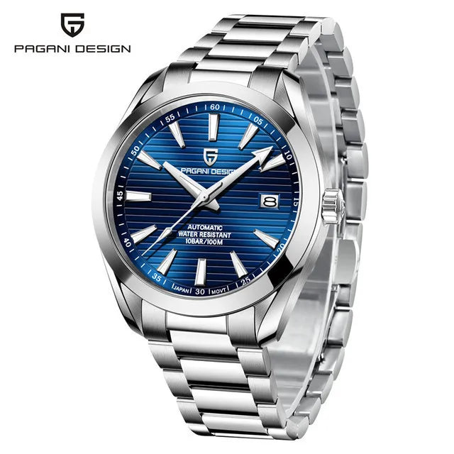Pagani design a150 40mm relógio mecânico masculino de luxo vidro safira relógio automático 100m à prova dwaterproof água reloj hombre