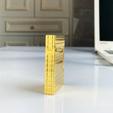 Encendedor retro de sonido brilhante, carcasa de latón a prueba de vento, butano inflável, antiderrapante lateral, encendedor d