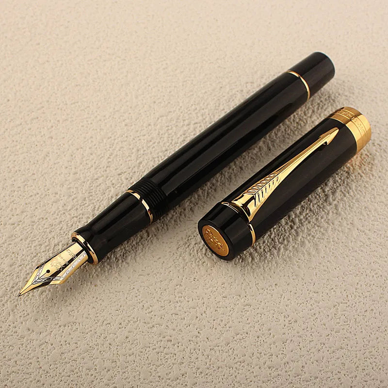 JINHAO Centennial Resina Fountain Pen, Golden Clip Nib, presente do negócio, escritório estacionário, material escolar, 18KGP, PK 9019, 100