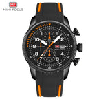 Mini foco esporte relógio de quartzo para homens moda à prova dwaterproof água cronógrafo relógio de pulso com pulseira de silicone azul data automática luminosa 0379