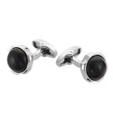 Round Starry Sky Zircon Cufflinks para homens, camisa francesa, material de cobre, acessórios de vestuário, novo, atacado