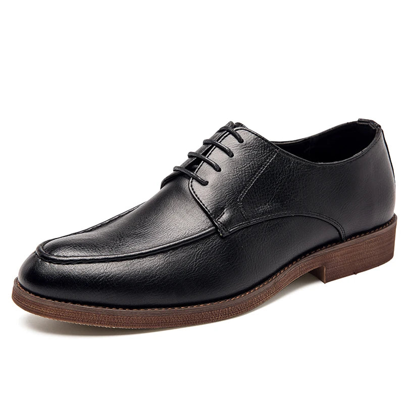 Sapatos casuais de couro genuíno masculino, sapatos de trabalho ao ar livre, vestido de escritório, sapatos de casamento, entrega gratuita, novo, primavera, outono