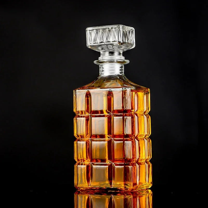 Decantador de uísque Hellodream-Glass, para licor ou scotch, vinho Bourbon, 33,81 onças