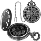 Steampunk Roda Dice Cover Design, Retro Cinza Steampunk Gear, Pingente Relógio de Bolso Caso, Acessório Relógio, Arte Presentes Colecionáveis, 38cm