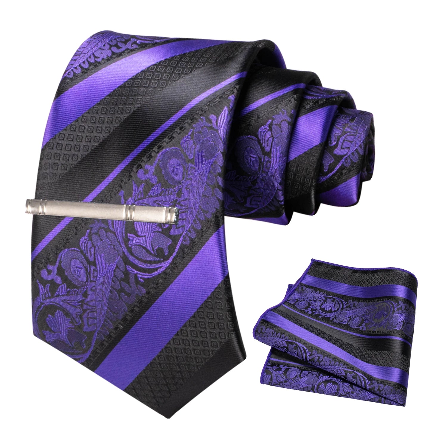 Clássico masculino floral gravata 8cm conjunto de gravata de seda bolso quadrado gravata clipe ternos de negócios acessórios noivo casamento cravat