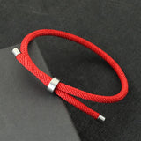 Noter nova pulseira de corda da sorte unissex fecho de aço inoxidável pulseira ajustável amizade jóias acessórios presente para os amantes