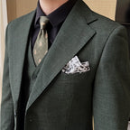 Smoking formal de luxo masculino, jaqueta, colete e calça, terno justo para noivo, casamento, festa de trabalho, high-end, novo, 3 peças, 2022