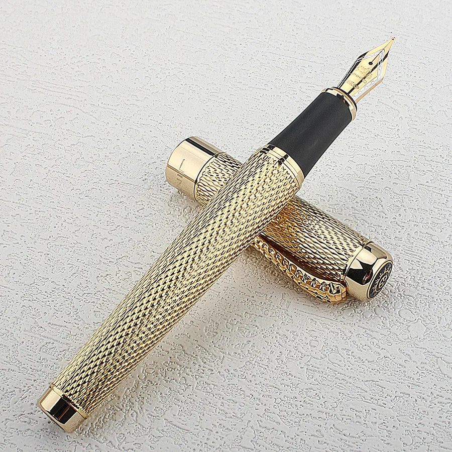 Jinhao Dragão Clipe de Ouro Caneta-tinteiro, Escritório de Papelaria, Presente Criativo, EF, F Nib, 1200