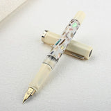 Jinhao 58 mãe de pérola concha caneta tinteiro cores estudante f ef nib caneta de caligrafia papelaria escola material de escritório