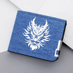 Carteira masculina de alta qualidade designer novo botão de zíper multi-slot estudante na moda personalidade carteira