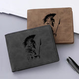 Carteira curta masculina de couro PU vintage fino porta cartão de crédito carteira compacta preta