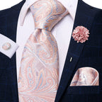 Gravata de negócios de seda azul claro sólido 2023 novo hi-tie designer gravata masculina luxo 8.5cm lenço abotoadura broche gravata de casamento para homem