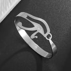 Pulseira de punho simples brilhante de dupla camada de aço inoxidável adequada para homens e mulheres pulseira de punho de duas cores joias de casal