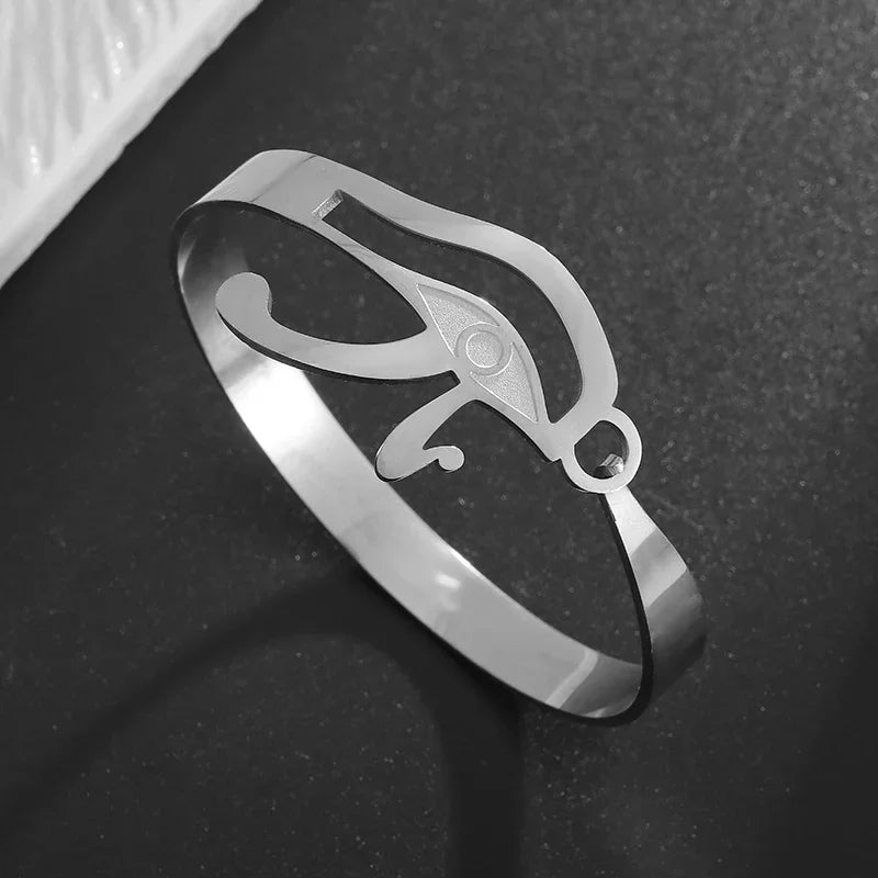 Pulseira de punho simples brilhante de dupla camada de aço inoxidável adequada para homens e mulheres pulseira de punho de duas cores joias de casal