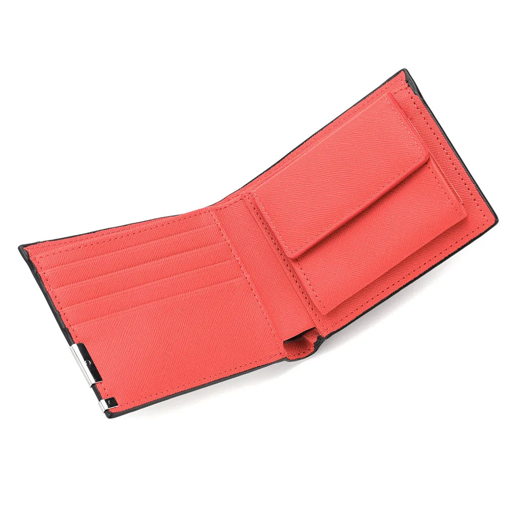 Carteira curta masculina de fibra de carbono preta couro pu carteira minimalista personalidade masculina titular do cartão de crédito carteira masculina