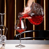 Decantador De Vinho Com Padrão De Martelo Com Tampa, Separador De Vinho Tinto Criativo, Vidro De Cristal Criativo, Decantador De Uísque De Alto Grau, 1100ml