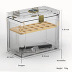 Humidor de charuto acrílico com papel de madeira de cedro, caixa do humidor, higrômetro, estojo do umidificador, acessórios para fumar, ajuste 15-20