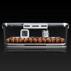 Humidor de charutos caixa de madeira de cedro selado transparente dupla camada hidratante higrômetro multifuncional caso grande capacidade 100 peças