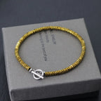 Único irregular 4mm pequena hematita pedra pulseira para homens vintage ouro prata cor semente contas braslet cura jóias pulseria