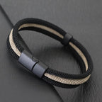 Novidade pulseira de corda milan grau a para homens fivela magnética destacável esportes ao ar livre acampamento braslet acessórios casuais pulseria
