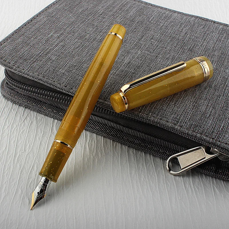 Luxo Jinhao 82 Série EF/ F/M Caneta-tinteiro Flat Top Presente Estudante Caligrafia Coleção Nib com Conversor de Tinta