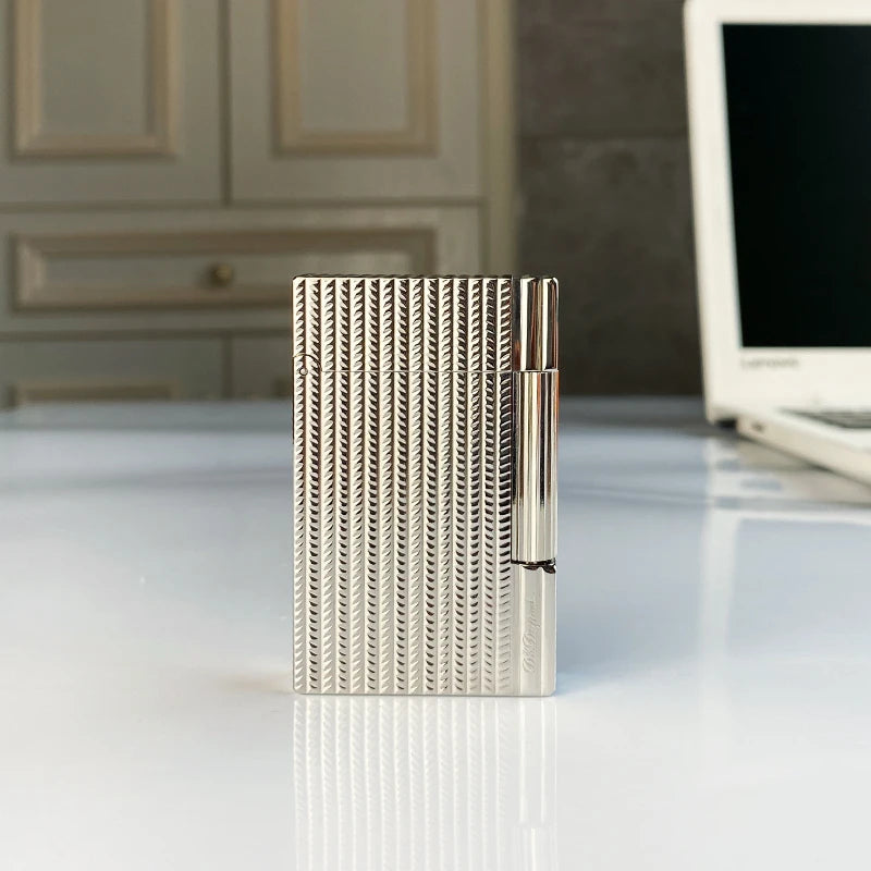 Isqueiro Windproof com som brilhante para homens, presente do cigarro retro, escudo de bronze, novo