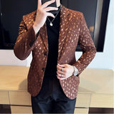 2024 outono luxo jacquard terno jaquetas para homens moda negócios fino ajuste casual tailcoat formal casamento noivo vestido terno casaco