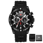 Mini foco laranja relógio para homem militar esporte cronógrafo relógio de pulso de quartzo com pulseira de silicone à prova dwaterproof água luminosa mãos 0349