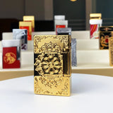 Isqueiro a gás vintage de alta qualidade para homens e mulheres, caixa de cigarro à prova de vento, nova condição