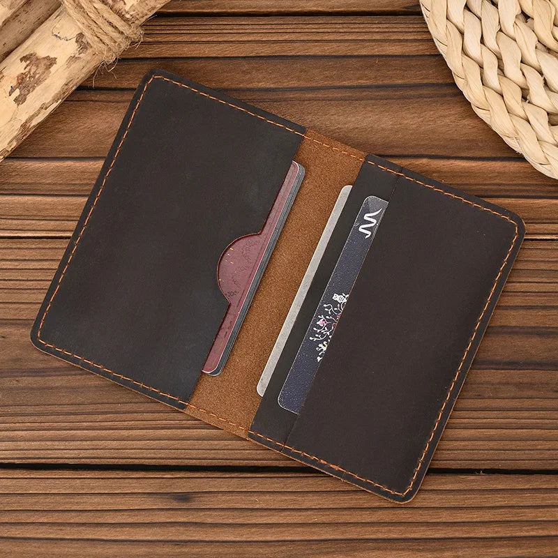 Luufan couro genuíno titular do cartão bolsa de couro real rfid caso de cartão embreagem carteiras slots para homens mulheres mini fino curto bolsa