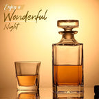 Decantador de vidro - Decantador de uísque para vinho, Bourbon, brandy, licor, suco, água, enxaguatório bucal (25,4 onças/750ml)