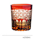 Japonês edo kiriko cristal ware copo de uísque hannd escultura nuvens sorte vidro vinho licor snifter caneca água melhor presente para o pai