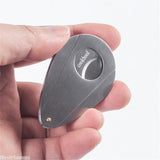 Cortador de charuto com lâmina afiada portátil cortador de aço inoxidável viagem lâmina de dois gumes tesoura de charuto presente para o dia dos pais do homem