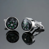 Camisa francesa Abotoaduras Material De Cobre Para Homens, Abotoaduras Circulares, Acessórios De Moda, Atacado