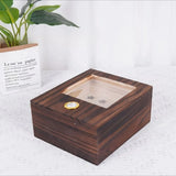 Umidificador de charutos de madeira elegante portátil caso de charuto umidificador higrômetro titular de charuto ideal para armazenamento de charutos acessórios para fumar