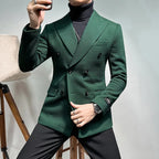 2025 primavera novo masculino waffle duplo breasted terno jaqueta de alta qualidade negócios fino ajuste blazers noivo festa social vestido casacos