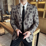 2025 moda bordado jacquard terno jaqueta estilo coreano fino ajuste negócios formal festa de formatura social smoking roupas masculinas 5xl-m