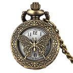 Pouco bronze coroa personagem retro design vintage relógios de bolso para homem com 80cm colar corrente arte antiga colecionáveis