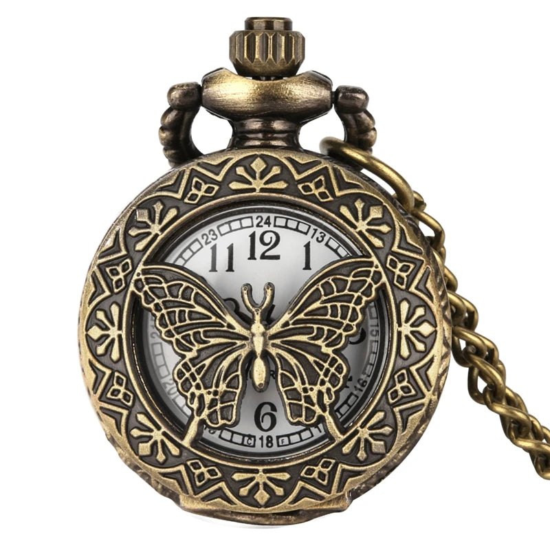 Pouco bronze coroa personagem retro design vintage relógios de bolso para homem com 80cm colar corrente arte antiga colecionáveis